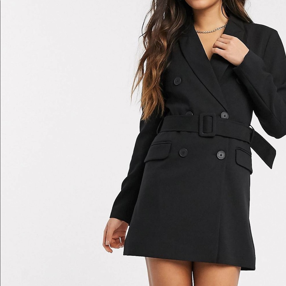 Stradivarius double breasted blazer dress